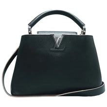 Load image into Gallery viewer, Louis Vuitton Capucines Leather Satchel Bag Black
