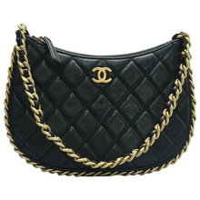 Load image into Gallery viewer, CHANEL Chain Around Leather Shoulder Bag Black
