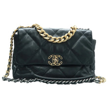 Load image into Gallery viewer, CHANEL Chanel 19 Leather Satchel Bag Black
