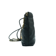 Load image into Gallery viewer, CHANEL Chanel 22 Leather Satchel Bag Black
