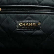 Load image into Gallery viewer, CHANEL Chanel 22 Black W/P Leather Shoulder Bag Black
