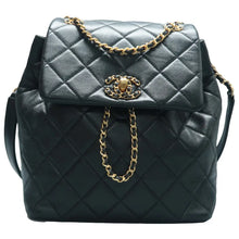 Load image into Gallery viewer, CHANEL Leather Backpack Bag Black
