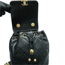 Load image into Gallery viewer, Chanel Leather Backpack Bag Black
