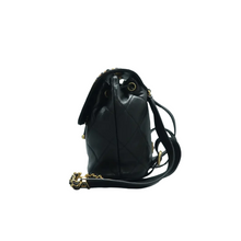 Load image into Gallery viewer, Chanel Leather Backpack Bag Black
