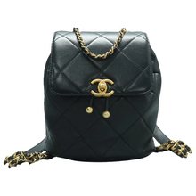 Load image into Gallery viewer, Chanel Leather Backpack Bag Black
