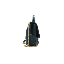 Load image into Gallery viewer, Chanel Flap Shiny Caviar Quilted Mini Top Handle Shoulder Bag Black
