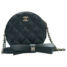 Load image into Gallery viewer, CHANEL Quilted Leather Crossbody Bag Black
