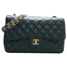 Load image into Gallery viewer, CHANEL Classic Flap Jumbo Leather Shoulder Bag Black
