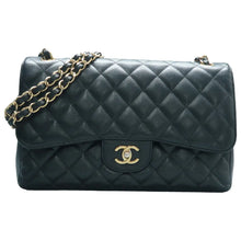 Load image into Gallery viewer, CHANEL Classic Flap Jumbo  Leather Shoulder Bag Black
