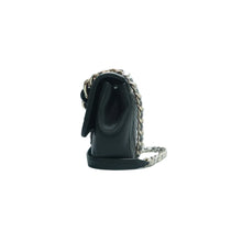 Load image into Gallery viewer, Chanel Resin Chain Flap Quilted Leather Satchel Bag Black
