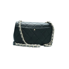 Load image into Gallery viewer, Chanel Resin Chain Flap Quilted Leather Satchel Bag Black
