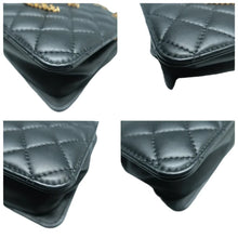 Load image into Gallery viewer, CHANEL Quilted Leather Shoulder Bag Black
