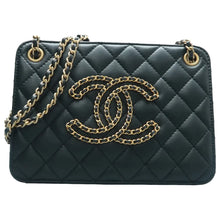 Load image into Gallery viewer, CHANEL Quilted Leather Shoulder Bag Black
