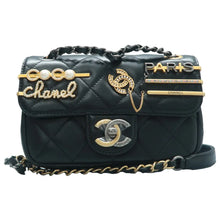 Load image into Gallery viewer, CHANEL Coco Clips Leather Crossbody Bag Black
