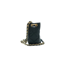 Load image into Gallery viewer, CHANEL CC Chain Leather Hobo Bag Black
