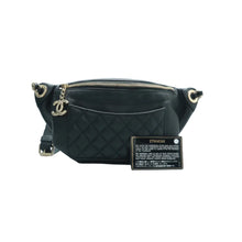 Load image into Gallery viewer, Chanel Fanny Pack Lambskin Quilted Waist Bag  Black
