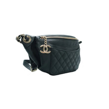 Load image into Gallery viewer, Chanel Fanny Pack Lambskin Quilted Waist Bag  Black
