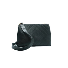 Load image into Gallery viewer, Chanel Camera Case Lambskin Chevron Quilted Tassel Shoulder Bag Black
