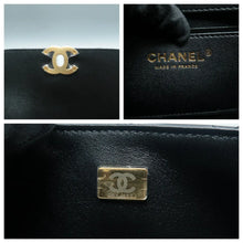 Load image into Gallery viewer, Chanel  Lambskin Quilted Small Chain Infinity Top Handle Flap Black
