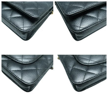 Load image into Gallery viewer, Chanel WOC Quilted Caviar Leather Crossbody Bag Black
