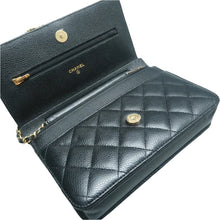 Load image into Gallery viewer, Chanel WOC Quilted Caviar Leather Crossbody Bag Black
