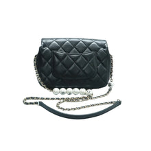 Load image into Gallery viewer, CHANEL My Precious Pearls Leather Shoulder Bag Black
