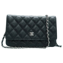 Load image into Gallery viewer, Chanel WOC Quilted Caviar Leather Crossbody Bag Black
