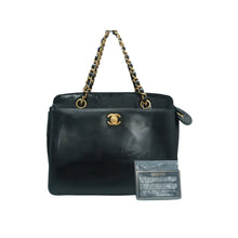 Load image into Gallery viewer, Chanel Flap Lambskin Shoulder Bag Black
