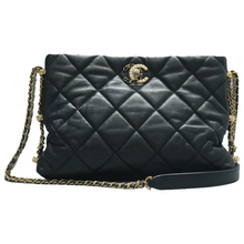Load image into Gallery viewer, Chanel Crush On Chains Leather Shoulder Bag Black
