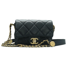 Load image into Gallery viewer, Chanel Leather Shoulder Bag Black
