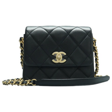 Load image into Gallery viewer, Chanel Leather Shoulder Bag Black
