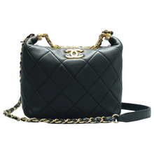 Load image into Gallery viewer, Chanel Leather Satchel Bag Black
