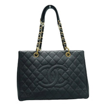 Load image into Gallery viewer, Chanel Grand Shopping Quilted Leather Tote Bag Black
