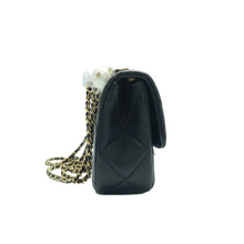 Load image into Gallery viewer, Chanel Classic Flap Leather Shoulder Bag Black
