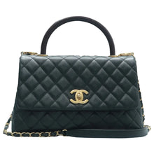 Load image into Gallery viewer, CHANEL Coco Handle Leather Satchel Bag Balck
