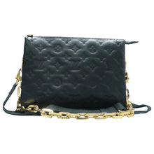 Load image into Gallery viewer, Louis Vuitton  Coussin MM Monogram Embossed Shoulder Bag Black
