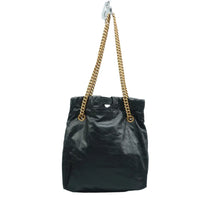 Load image into Gallery viewer, BALENCIAGA Crush Leather Shoulder Bag Black
