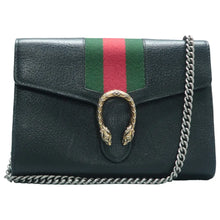 Load image into Gallery viewer, Gucci Web Small Dionysus Calfskin Shoulder Bag Black
