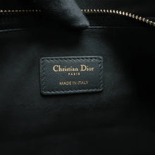Load image into Gallery viewer, DIOR Embossed Logo Calfskin Leather Zip Clutch Black
