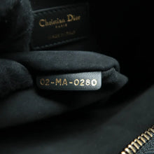 Load image into Gallery viewer, DIOR Embossed Logo Calfskin Leather Zip Clutch Black
