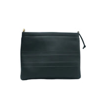 Load image into Gallery viewer, DIOR Embossed Logo Calfskin Leather Zip Clutch Black
