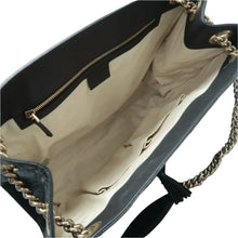 Load image into Gallery viewer, Gucci Emily Medium GG Guccissima Patent Leather Chain Shoulder Bag Black
