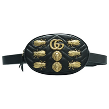 Load image into Gallery viewer, Gucci GG Marmont Leather Belt Bag Black
