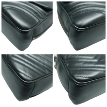 Load image into Gallery viewer, GUCCI GG Marmont Leather Satchel Bag Black
