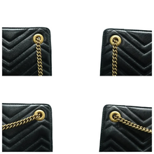 Load image into Gallery viewer, Gucci GG Marmont Leather Shoulder Bag Black
