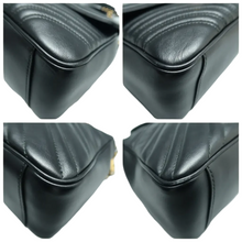 Load image into Gallery viewer, GUCCI GG Marmont Leather Satchel Bag Black
