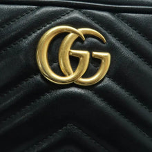 Load image into Gallery viewer, GUCCI GG Marmont Leather Shoulder Bag Black
