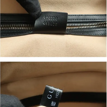 Load image into Gallery viewer, GUCCI GG Marmont Leather Satchel Bag Black
