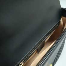 Load image into Gallery viewer, GUCCI GG Marmont Leather Satchel Bag Black
