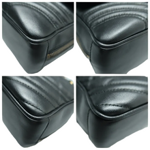 Load image into Gallery viewer, Gucci GG Marmont Leather Satchel Bag Black
